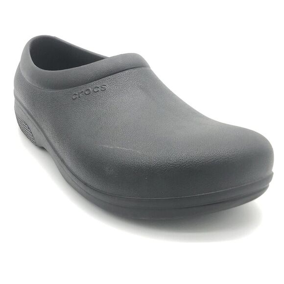 Crocs Black Dual Comfort Crocs Lock Slip Resistant Non Marking Mens 11 Work - Picture 3 of 15